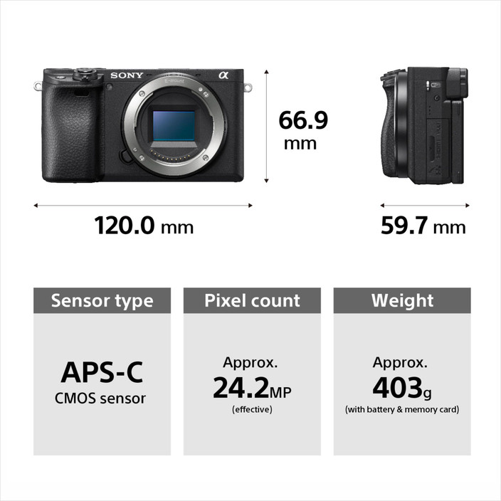SONY Alpha ILCE-6400L APS-C Mirrorless Camera with 16-50 mm Power Zoom Lens  Featuring Eye AF and 4K movie recording