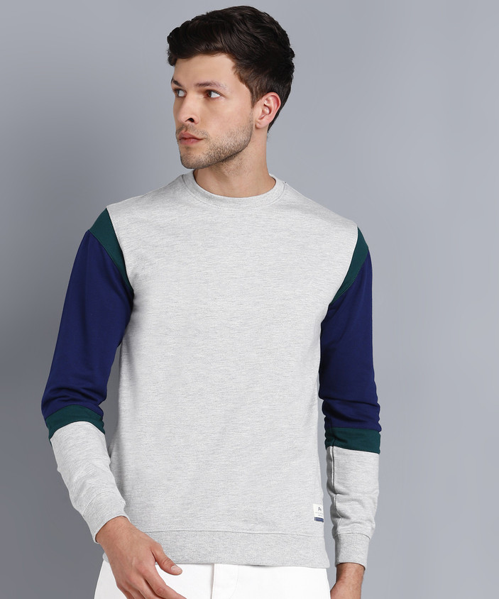 PETER ENGLAND Full Sleeve Color Block Men Sweatshirt Buy PETER