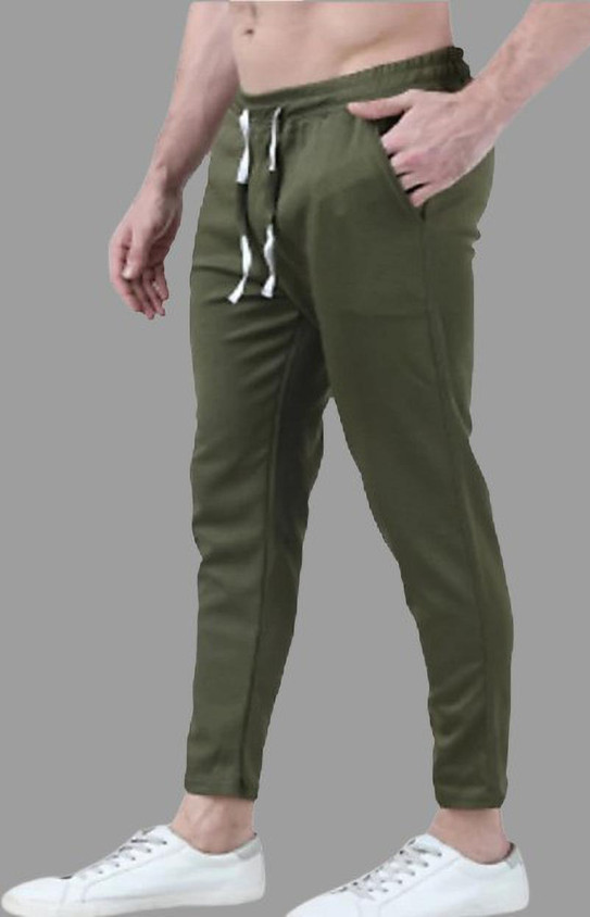 Viara Solid Men Black, Olive Track Pants Buy Viara Solid Men