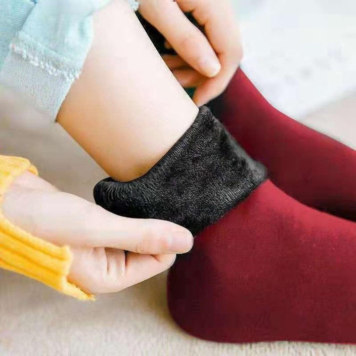 Bracevor Winter Socks Velvet Thermal Thumb Warm Ankle Calf length Feather  Fleece Fur Stretchy Elastic Socks For Men,Women,Girls and Boys Unisex Socks 