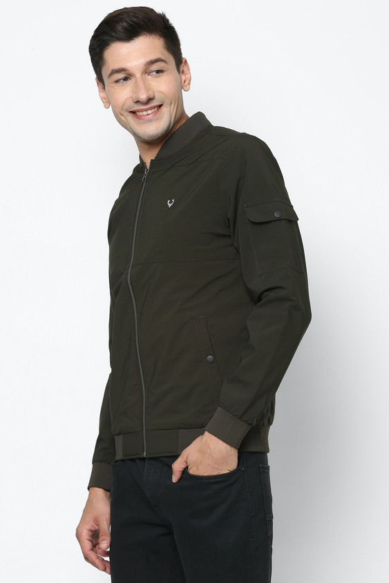 Allen Solly Full Sleeve Solid Men Jacket