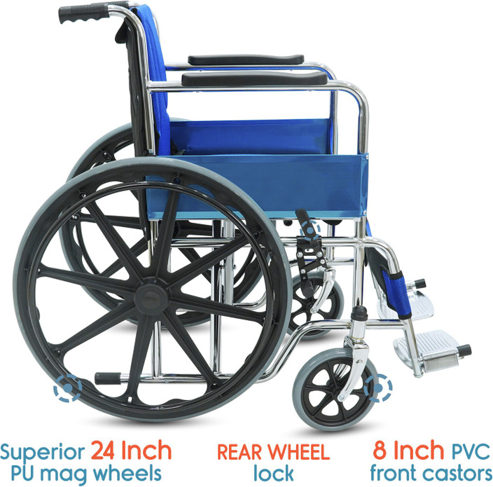 Wheel Chair Lock KosmoCare RCR102B Manual Wheelchair Price In
