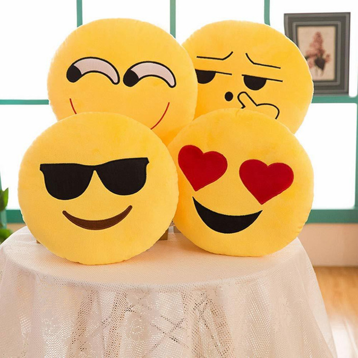 Pillow Inserts Pillow Covers Round Yellow Pillows Softlife Emoji