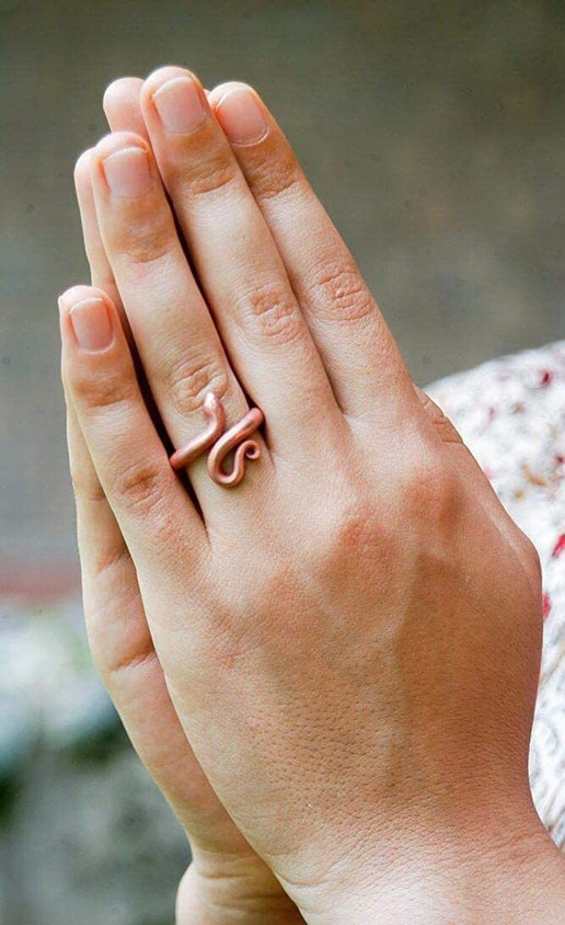 Copper Isha Snake Ring Silver Isha Life Consecrated Copper Ring