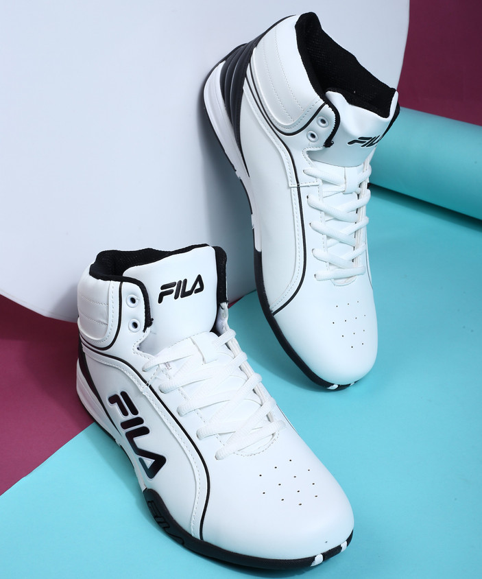 Basketball Shoes Fila White Mens Fila White High Top Shoes Men