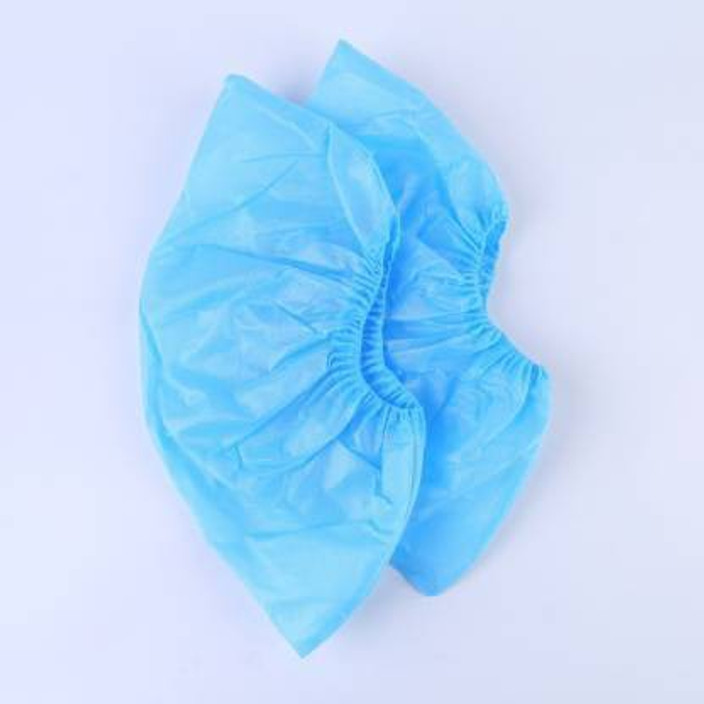 Hospital Blue Plastic Shoe Covers Amsp Disposable Medical Shoe