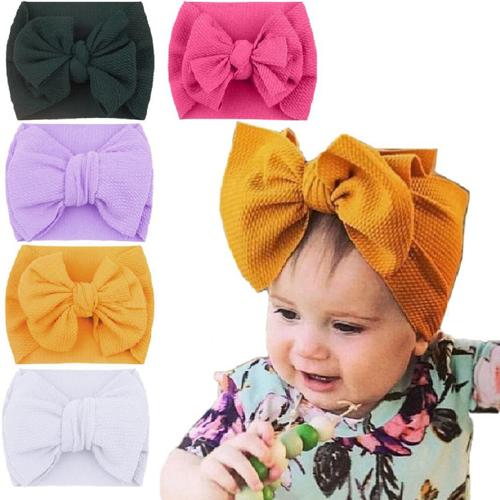 Bows Newborn Hair Band White Grosgrain Ribbon Hair Bow: Hair Clip