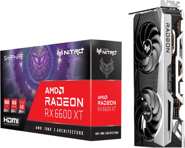 AMD Sapphire NITRO+ Radeon™ RX 6600 XT Graphic Card with 8 AMD Sapphire NITRO+ Radeon™ RX 6600 XT Graphic Card with 8