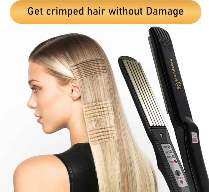 PROFESSIONAL FEEL Hair Crimper With X Protection Coating Electric Hair  Crimp Style Machine Electric Hair Styler