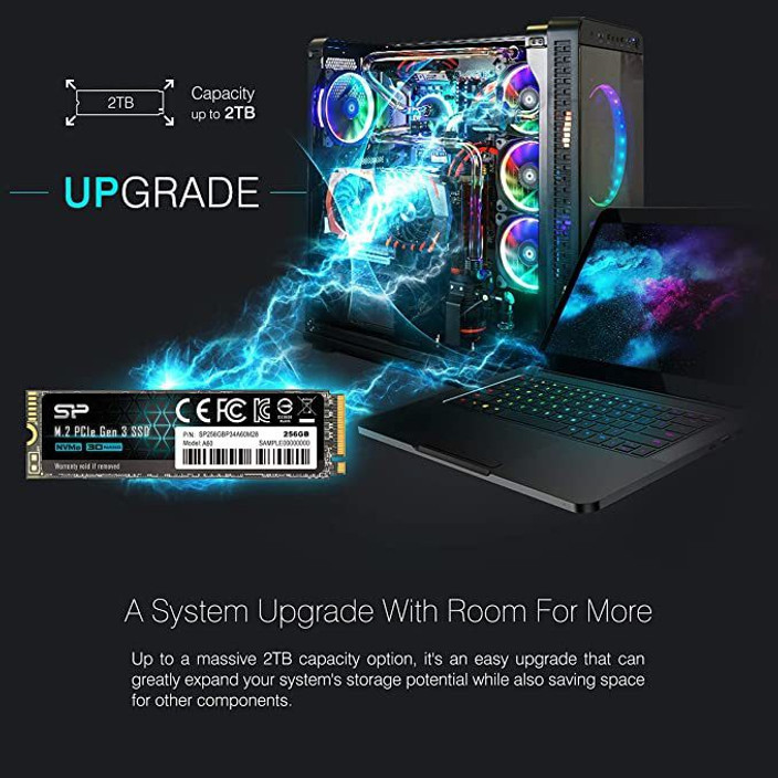 Silicon Power Gen3x4 Nvme Silicon Power NVMe PCIe Gen3x4 256 GB - Main Image