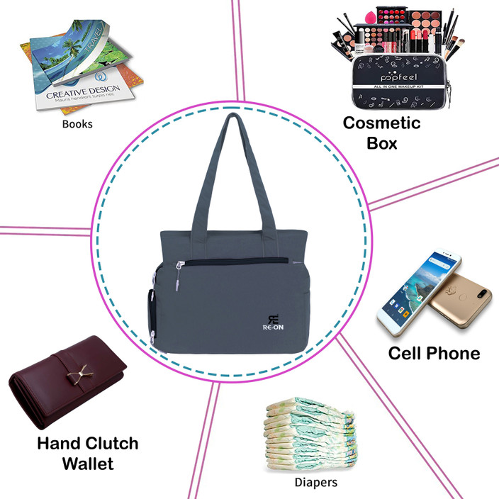 Handbags O Bag Originale Re-On Women Grey, Red Shoulder Bag