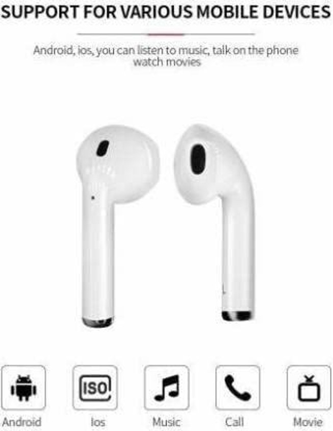 White I12 Airpods Under 300 Wishmechstore I12 TWS Double Earphones