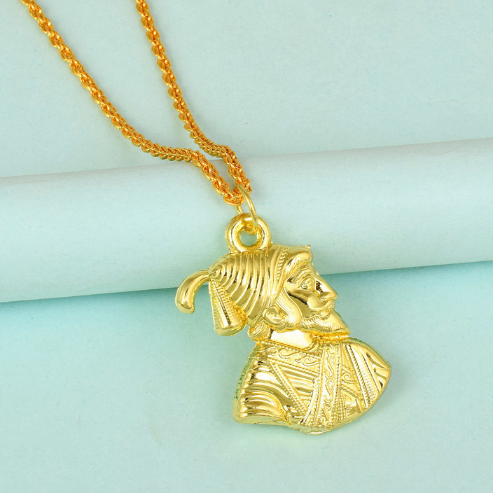 Gold Locket Shivaji Maharaj Gold Pendant Memoir Shivaji Maharaj