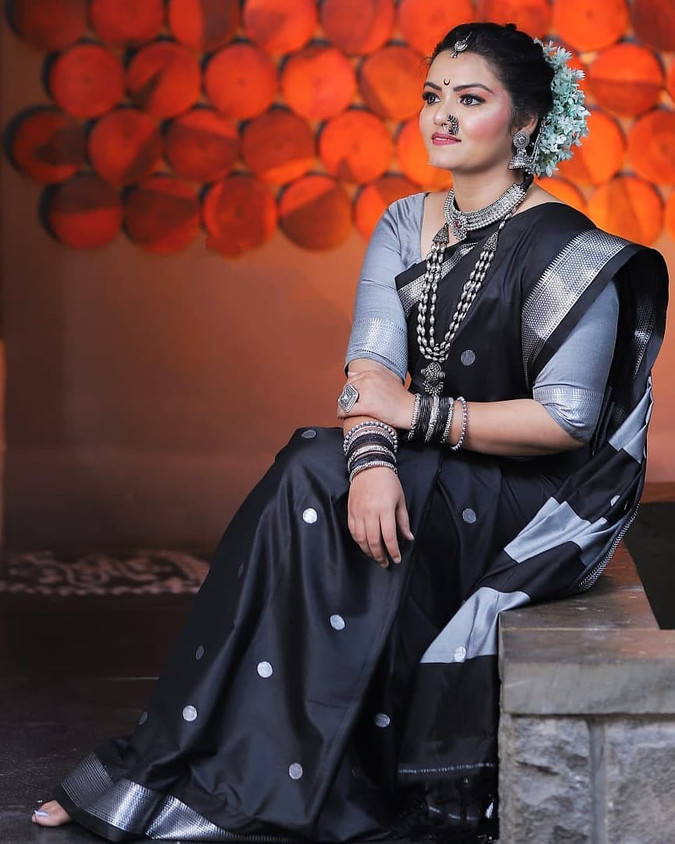 Jewellery Set Oxidised Jewellery With Silk Saree Cotton Saree - Main Image