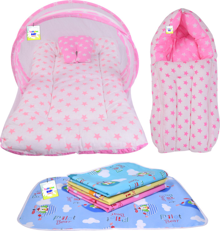 Toddylon New Born Baby Care Daily Essential Bedding Combo Set Standard Crib