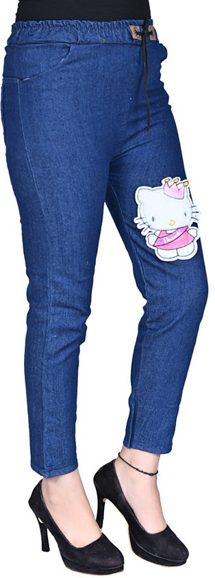 GORIYA Jogger Fit Women Blue Jeans