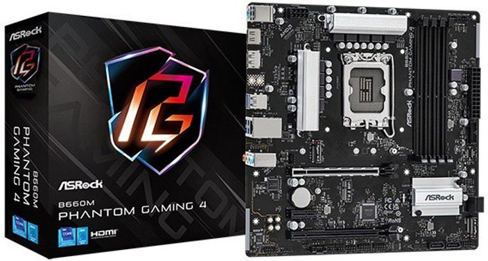 ASRock B660M Phantom Gaming 4 LGA 1700Socket Micro-ATX Intel