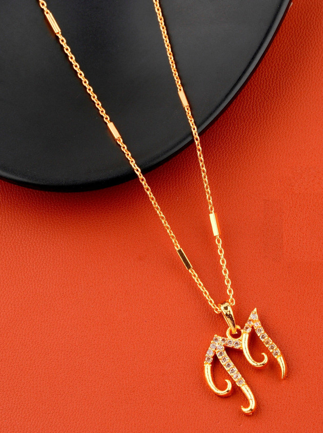 Chain Locket M Name Jewel WORLD M Name Letter Diamond