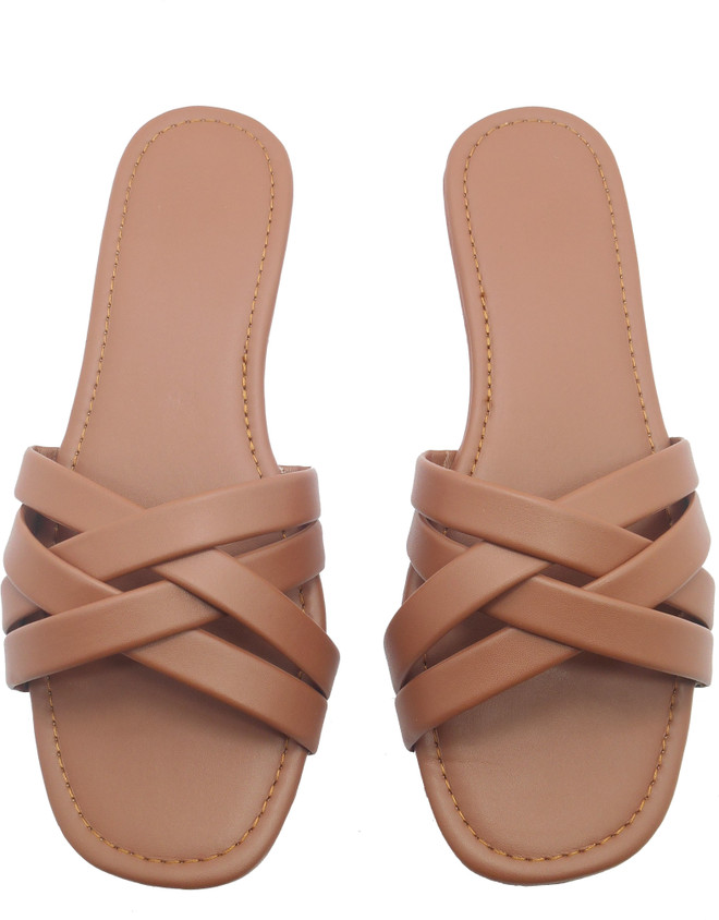 Flipkart Flat Brown Sandals Womens Buy Brown Flat Sandals For Women By  STYLE SHOES Online