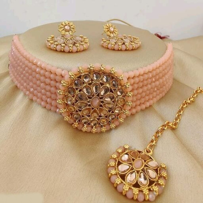 ashlyn creations Brass Gold-plated Gold, Rose Gold Jewellery Set