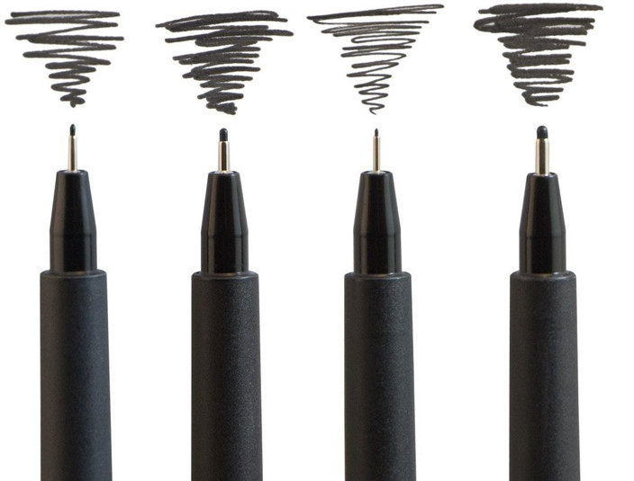 Faber-Castell Pitt Artist Pen - Penna A Inchiostro, Confezione 4 Pezzi (M, F, S, XS), Nero - Foto 10