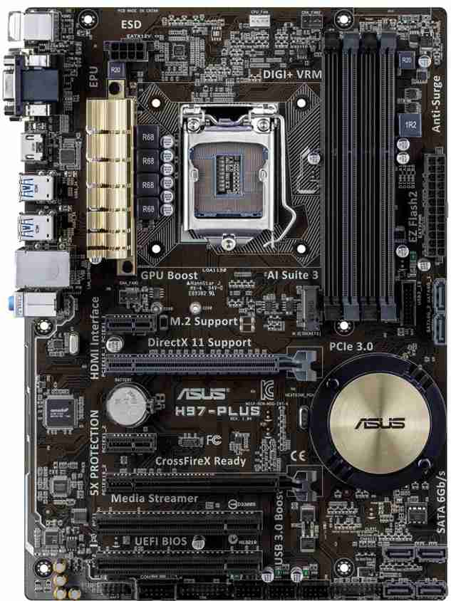 ASUS H97-PLUS LGA 1150Socket ATX Chipset DDR3 Motherboard