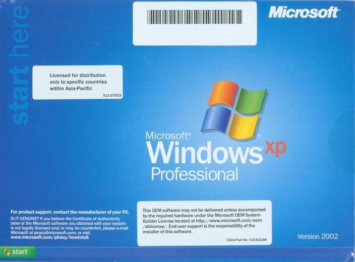 MICROSOFT XP Professional 2002 32-Bit - MICROSOFT : Flipkart.com