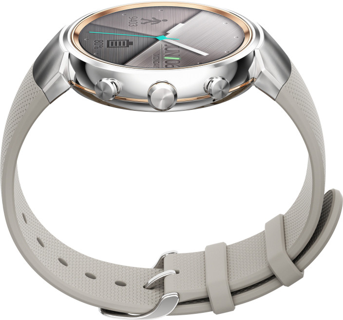 Asus Zenwatch3 Silver with Beige Rubber Strap Price in India