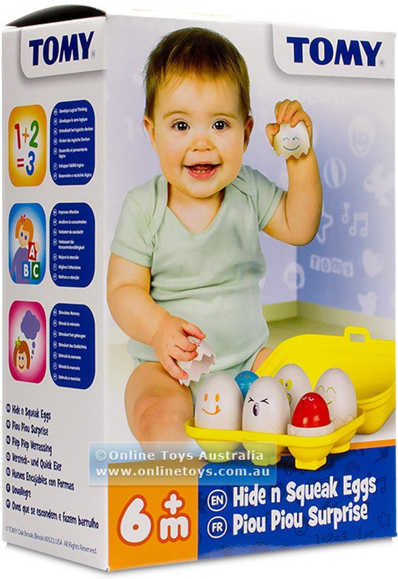 Tomy Baby Tomy Hide N Squeak Eggs
