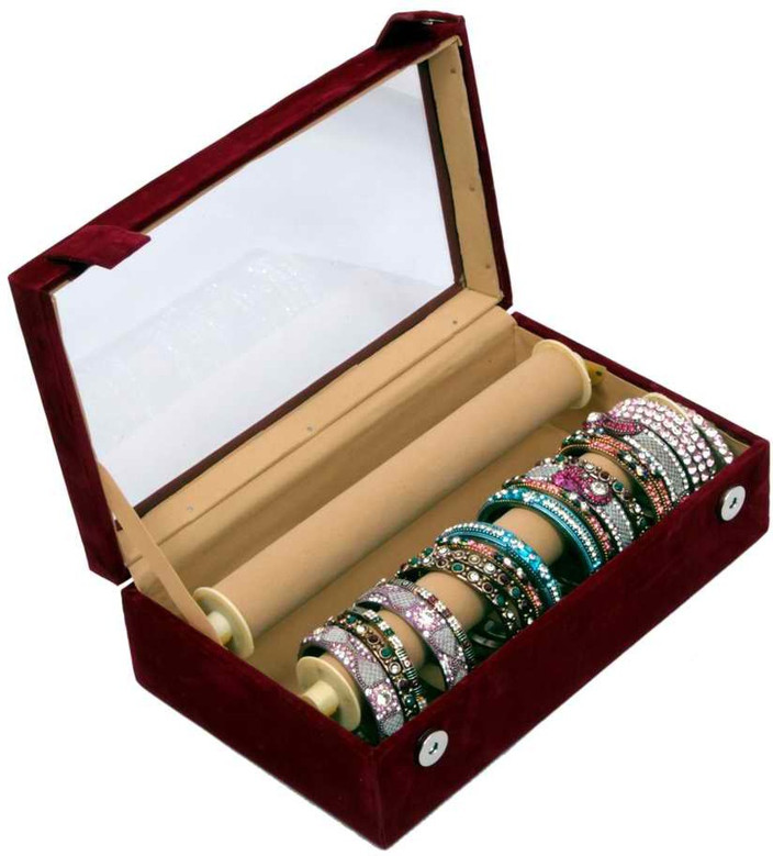 KUBER INDUSTRIES Bangle Two Roll Makeup Vanity Box Price in India