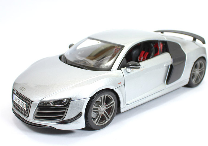 Maisto Audi R8 GT Silver 1:18 by Maisto Diecast Scale Model