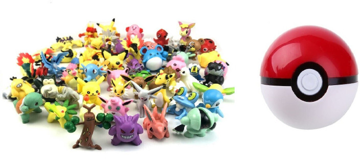 Delite New Super Pokemon Combo Random 24 Mini Toy Figures with One