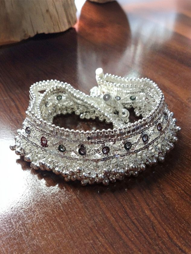 Heavy Payal Diamond Jhanjar Price Traditional Silver Bride Anklet