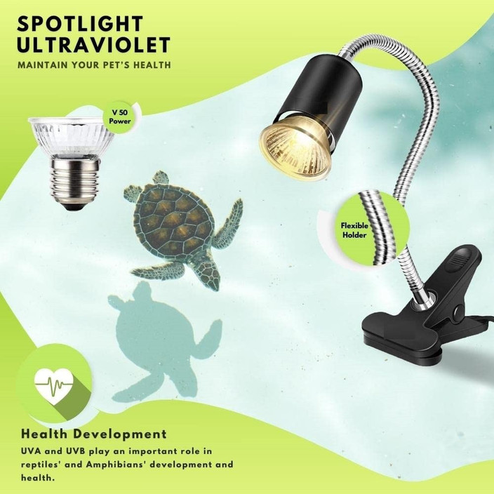 Turtle All Living Things Heat Lamp VAYINATO 50W Turtle UVB UVA