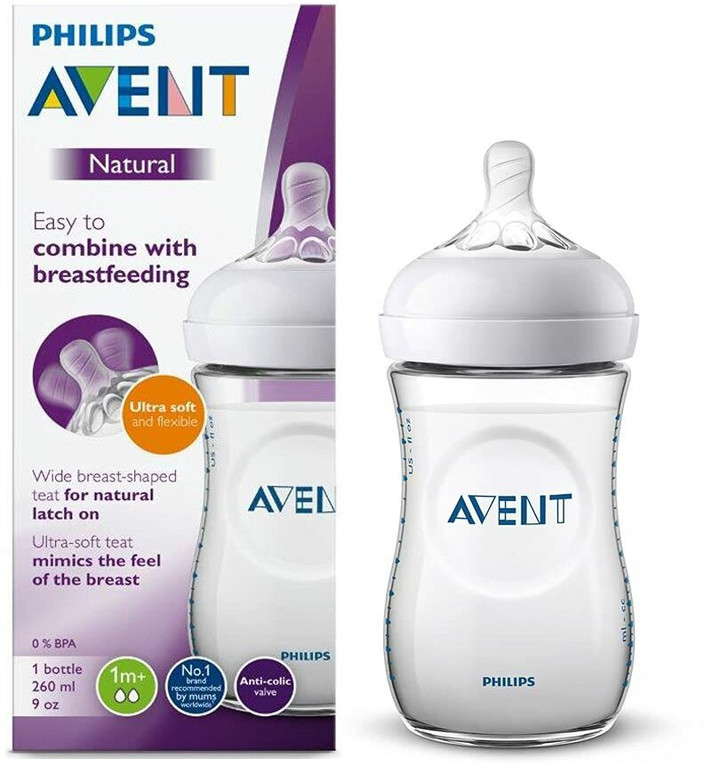 Month Old Baby Drinks Bottle After Breastfeeding PHILIPS Avent