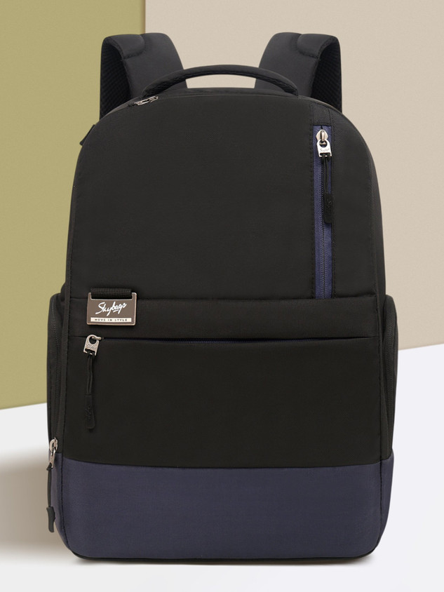 Ajio Skybags Black Laptop Backpack Backpack Van Heusen Travel Bags