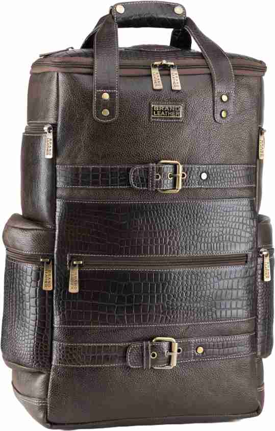 Genuine Leather Backpack Designer 17 Inch Laptop Bag BRAND LEATHER