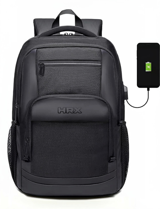 HRX by Hrithik Roshan Pro Unisex Travel 40 L Laptop Backpack Black