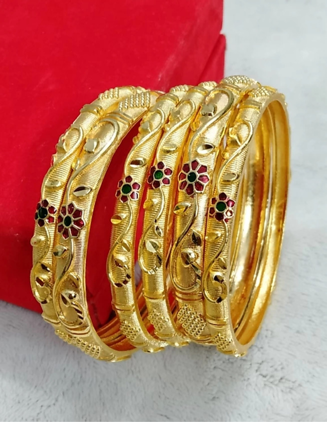 Bracelets Best Jewellery On Amazon ZR JEWELS Alloy Gold-plated Bangle Set  Price In India Buy ZR