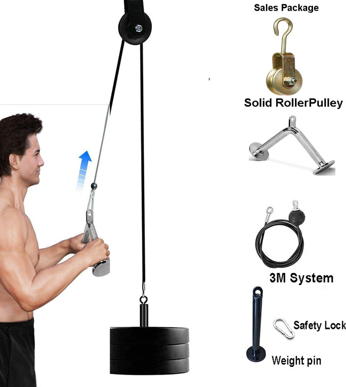 Adjustable Cable Fitness Diy Pulley Cable Machine LCARNO
