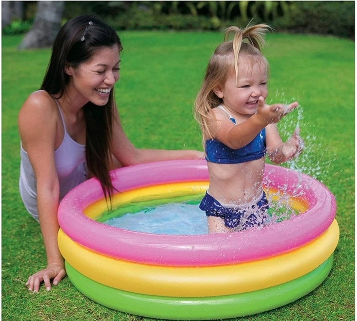 ZIMKIM Kids 3ft Baby Pool Bath Water Tub For Kids Inflatable Swimming Pool
