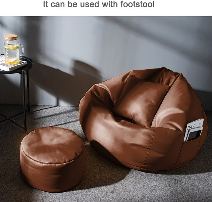 Leg Rest Bean Bag Chair And Stool SHIRA 24 4XL Bean Bag With