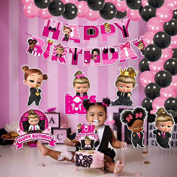 Baby Boss Birthday Party In Pink Birthday Party Boss Baby First