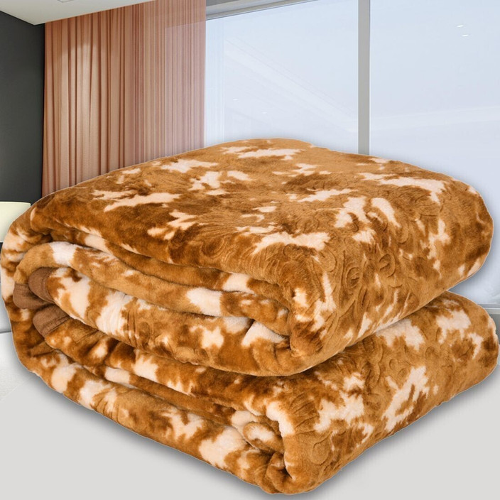 SPANGLE Printed King Mink Blanket for Heavy Winter
