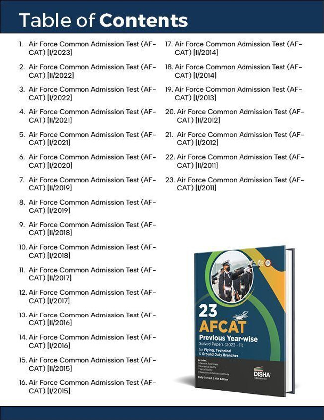 Testaf Fliegeruhren Test 23 Afcat Previous Year-Wise Solved Papers