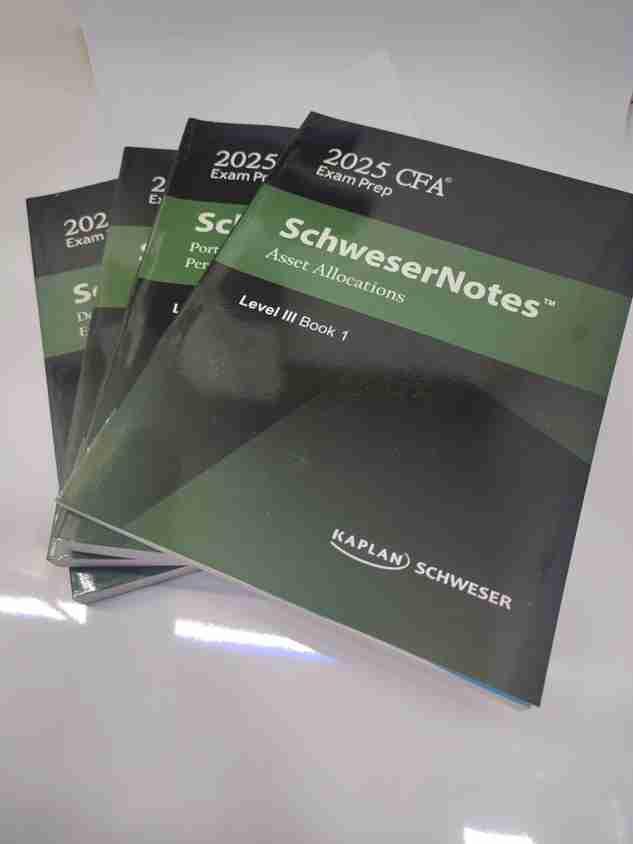 2025 CFA Exam Prep SchweserNotes 4冊セット 2025 Study Material compatible for CFA Level 3 (Set of 4 Books