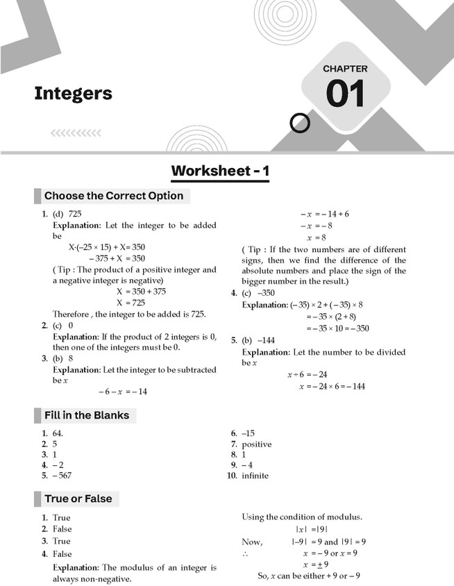 Maths Worksheets For Grade 7 Icse