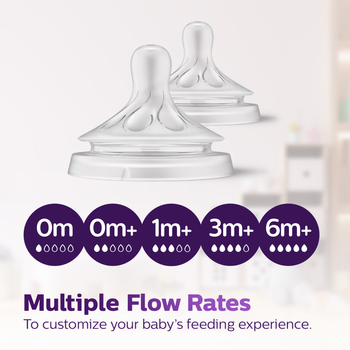 Philips Avent Natural Response Teat SCY965/02 6m+ age Flow BPA free  Fast Flow Nipple