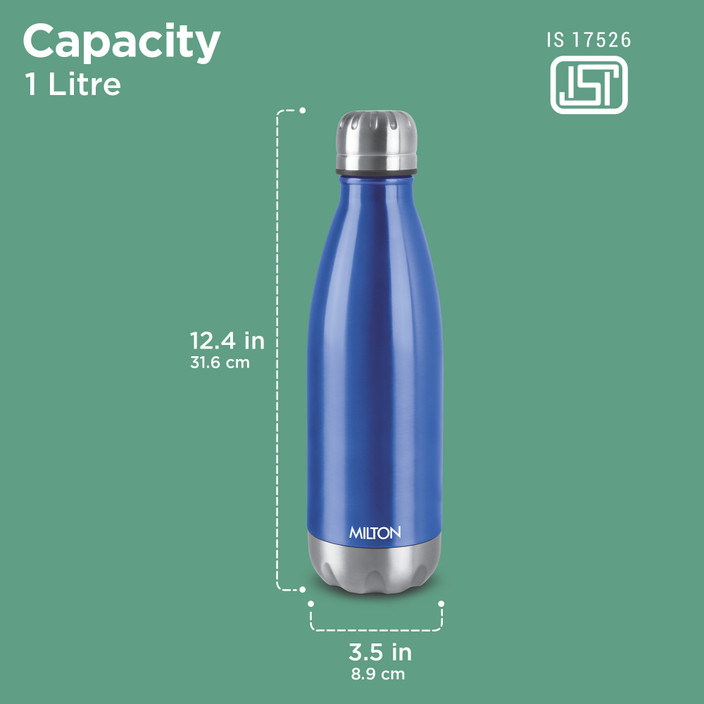 700 Ml Milton Thermosteel Duo Deluxe 1000 Bottle Blue MILTON Duo