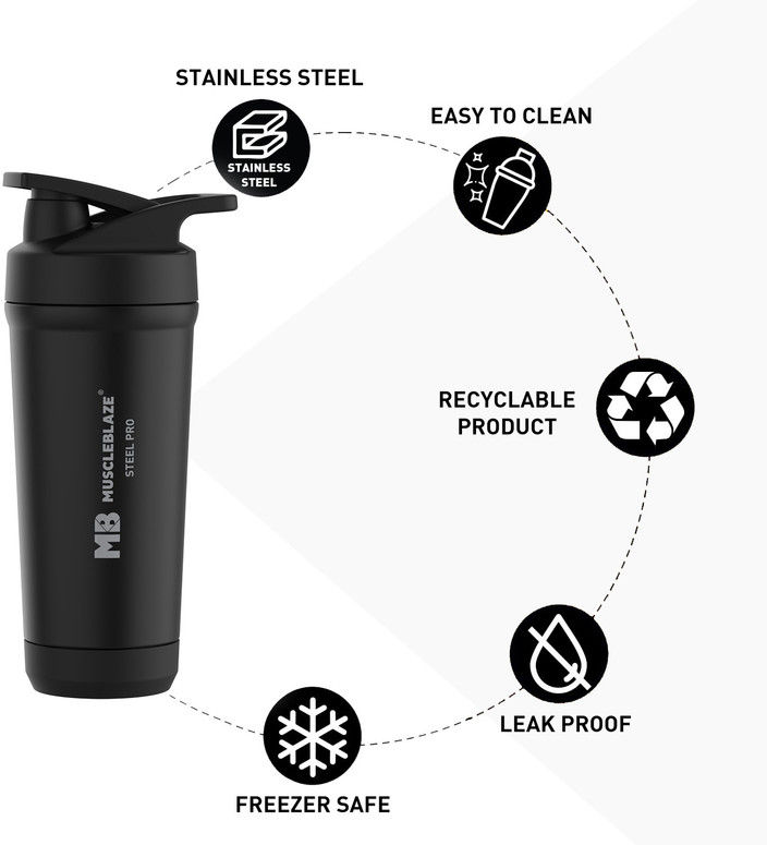 MUSCLEBLAZE 700 ml Steel Shaker Buy MUSCLEBLAZE 700 ml Steel